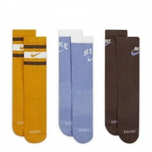 NWT Nike Unisex Crew Socks - Mustard, Lavender, Brown